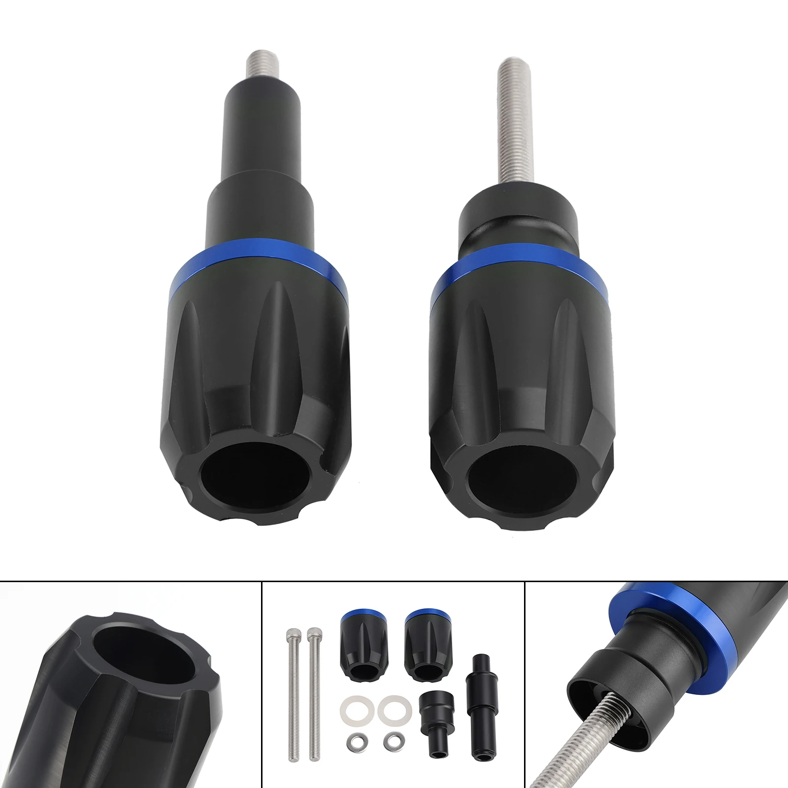 Cnc 충돌 방지 프레임 슬라이더 프로텍터 블루 for Bmw F900R F750Gs F850Gs 19-23 블랙