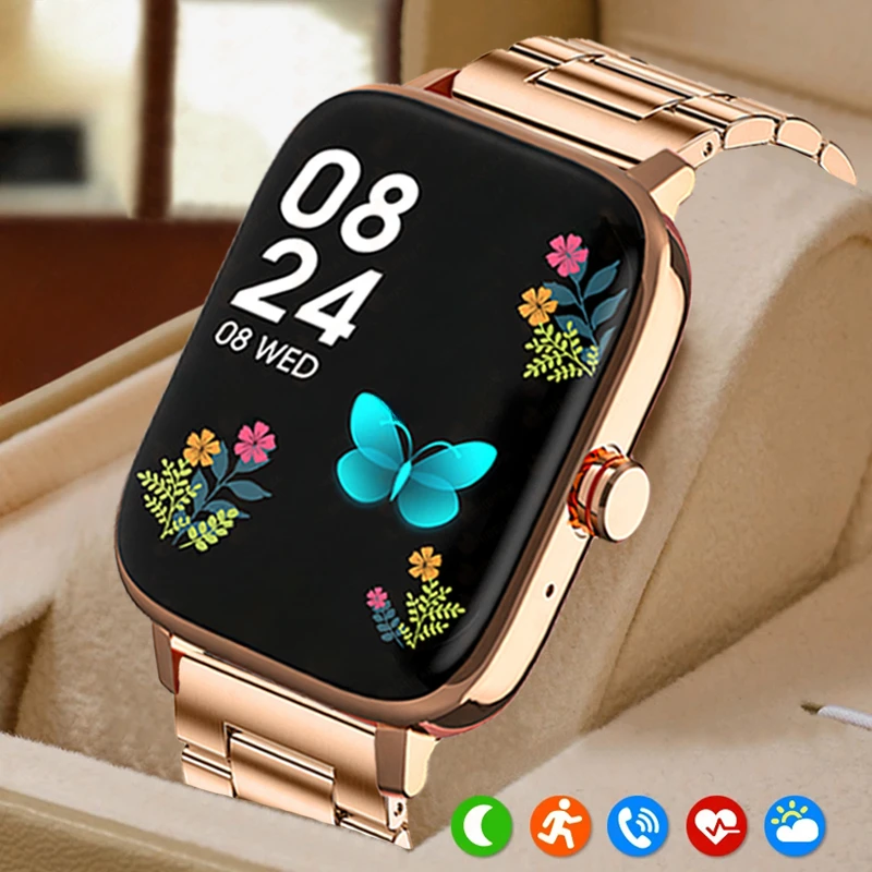 

2024 Hot Bluetooth Call Smart Watch Custom Dial Fitness Tracker Waterproof Smartwatch Full Touch Bracelet Clock for Android IOS