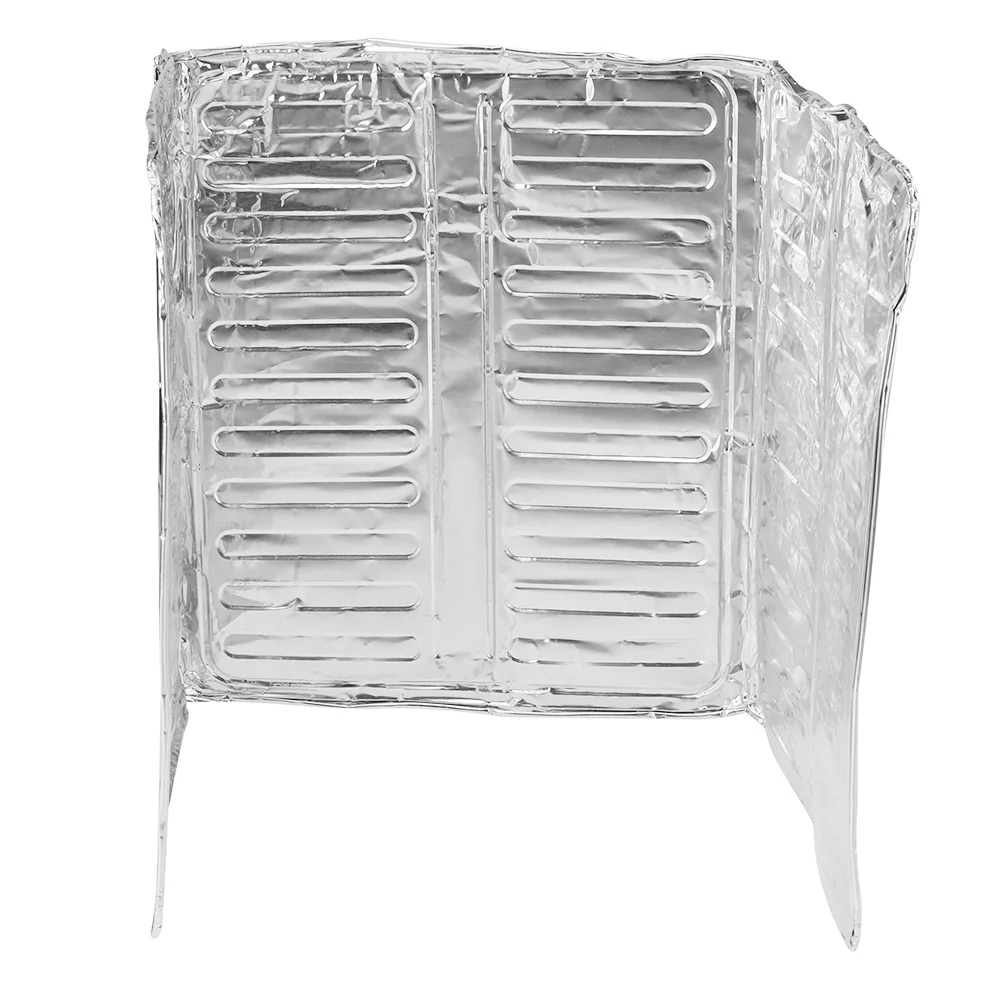 3 Sided Grease Splatter Guard Aluminum Foil Spatter Proof Oil Barrier Oil Proof Splash Kitchen Tool for Stove Top and Frying Pan