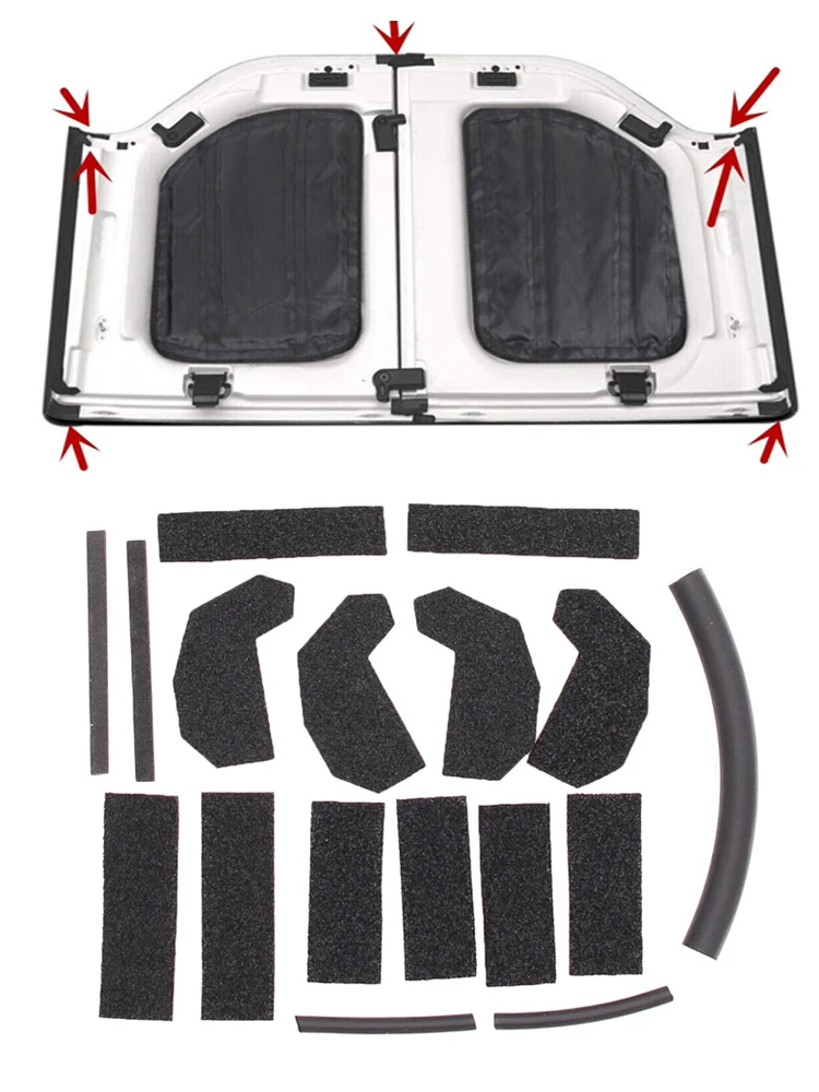 

17 Pcs Set Car Headliner Roof Plastic Car Rain Leak Repair Seal Kit Accessories For Jeep For Wrangler JK 07-18