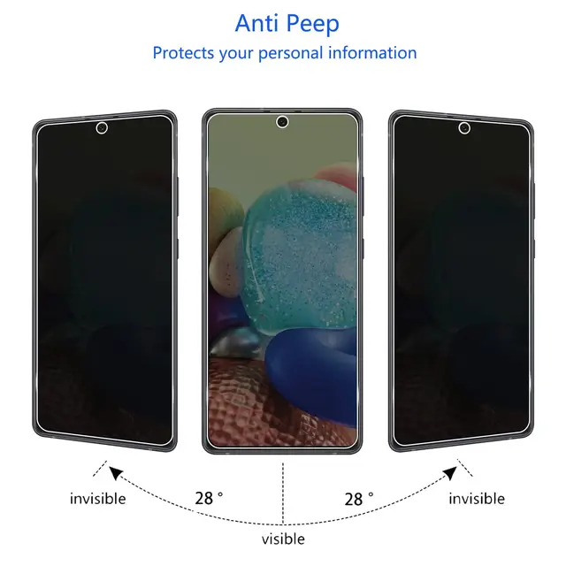 Privacy Screen A71 Case And Screen Protector Anti Spy Screen - Main Image