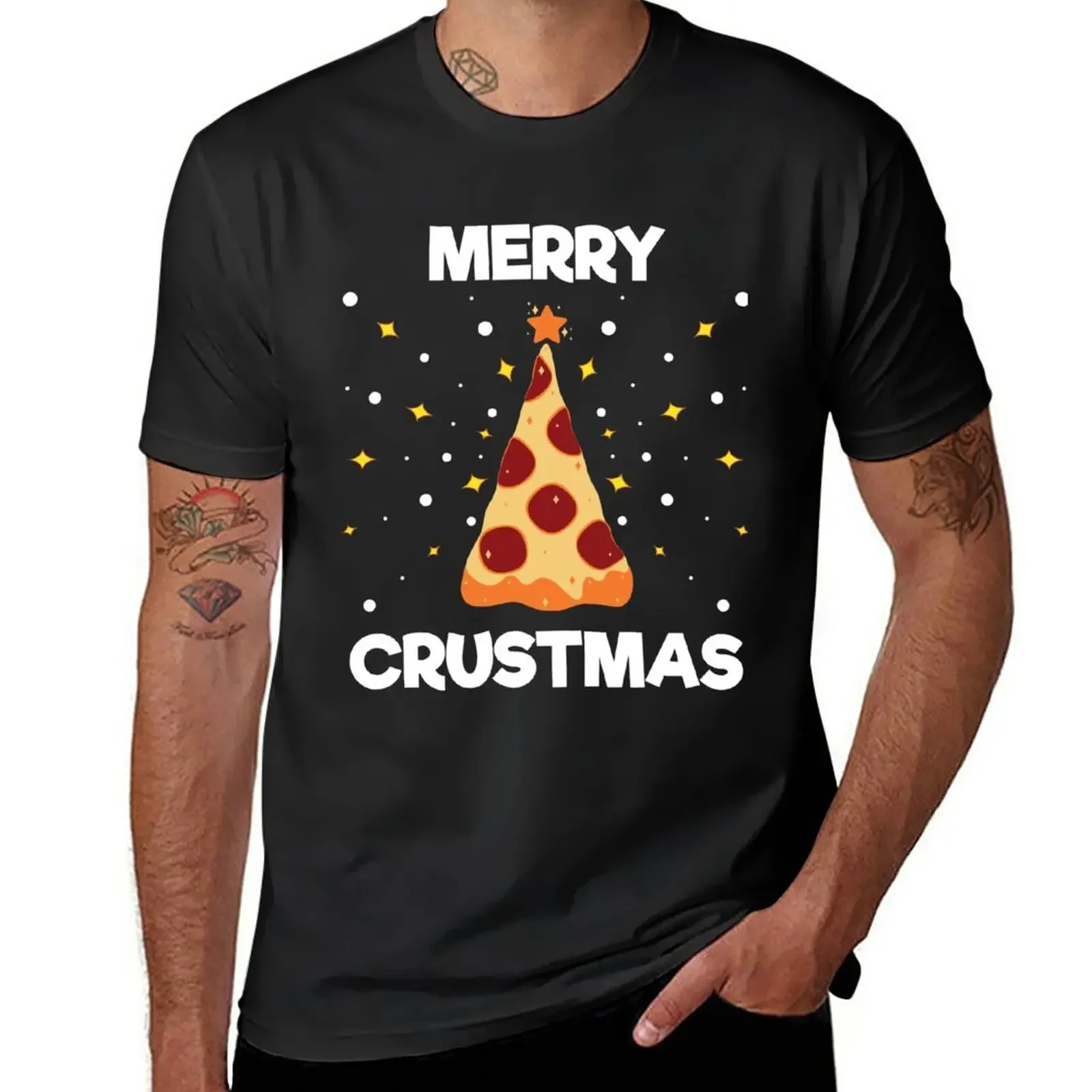 

Pepperoni Pizza Slice Christmas Tree Pizza Party Lover Fan T-Shirt Short sleeve tee for a boy slim fit t shirts for men
