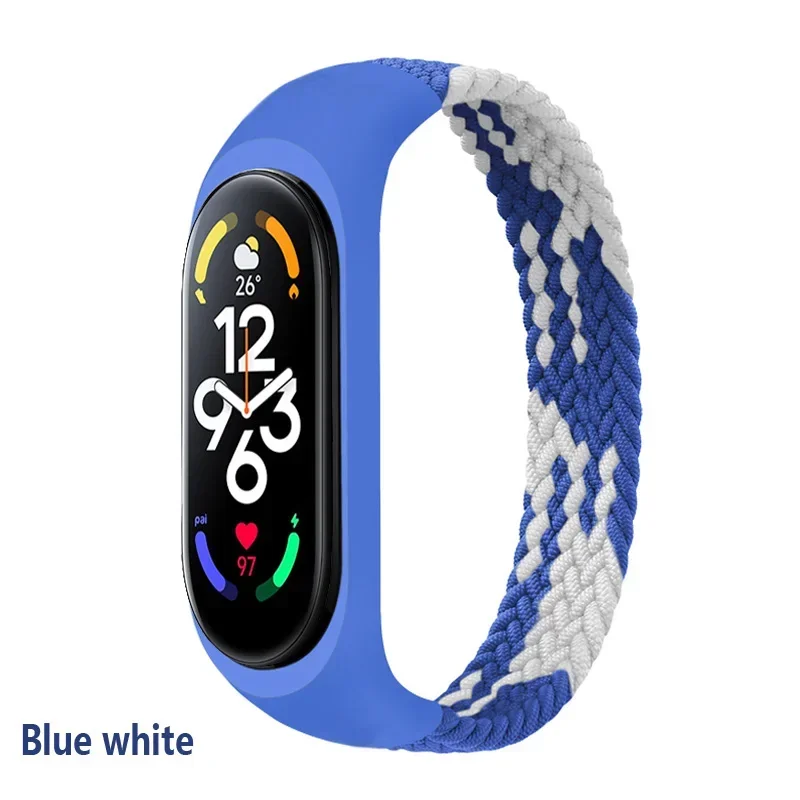 Nylon Braided Solo Loop Strap Bracelet for Fitness Tracker Wristbands
