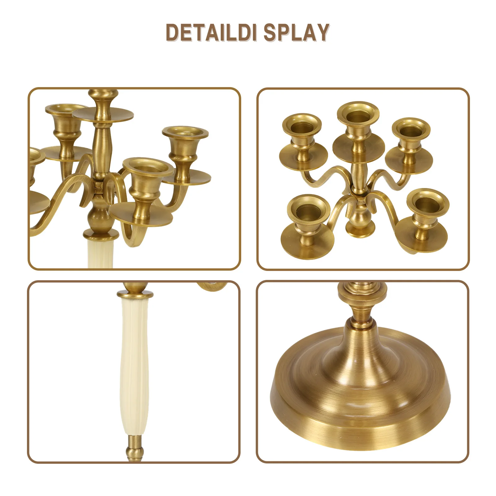 3/5 Candle Metal Candle Stand Wedding Event Candelabra Holders Candlestick Candleholders for Dining Table Xmas Party Home Decor