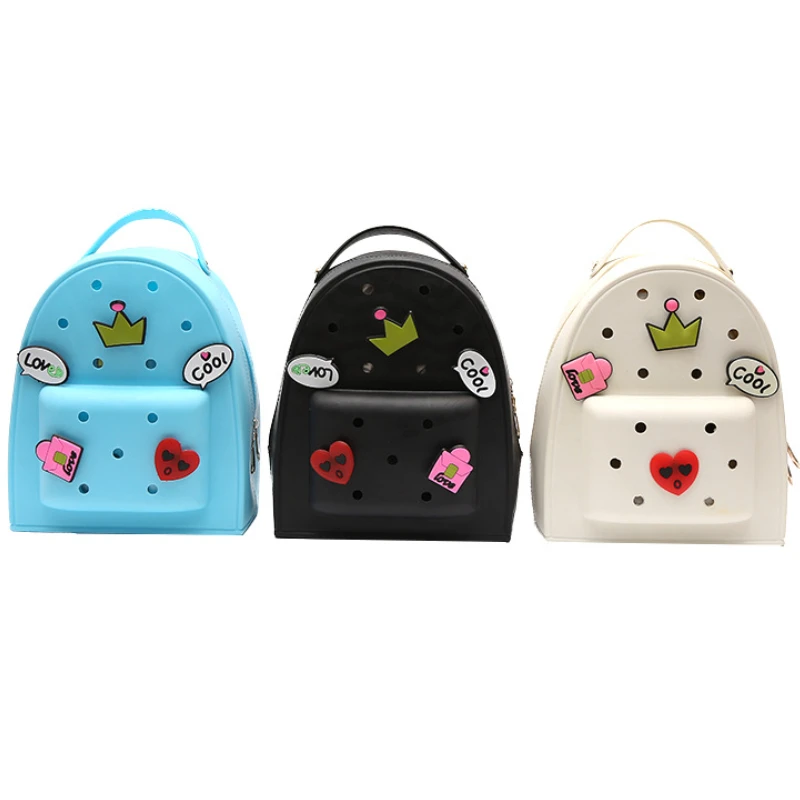 Summer Silicone Backpacks Candy Color Waterproof PVC School Bags Silicone Women Shoulder Bags Girls Backpack 5