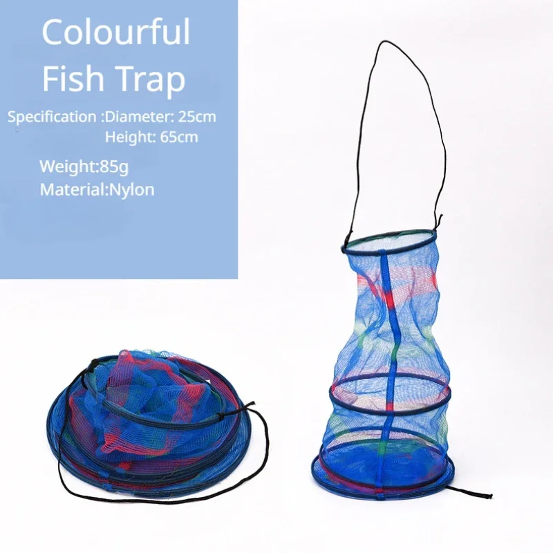 25*65 3-layer Fish Trap Fishing Tools Nylon Colourful South Korean Mini Fishing Guards Foreign Trade Fish Guards
