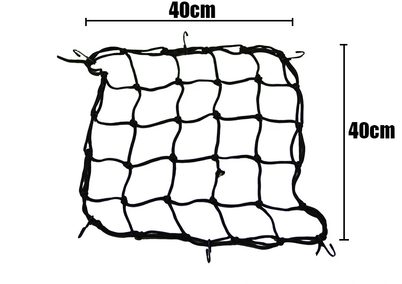 40x40cm Motorrad-Elastiknetz-Aufbewahrungstasche mit 6 Haken für Helm, Tank und Gepäck 30x30cm Fahrrad-Netz-Zubehör – Detail 4