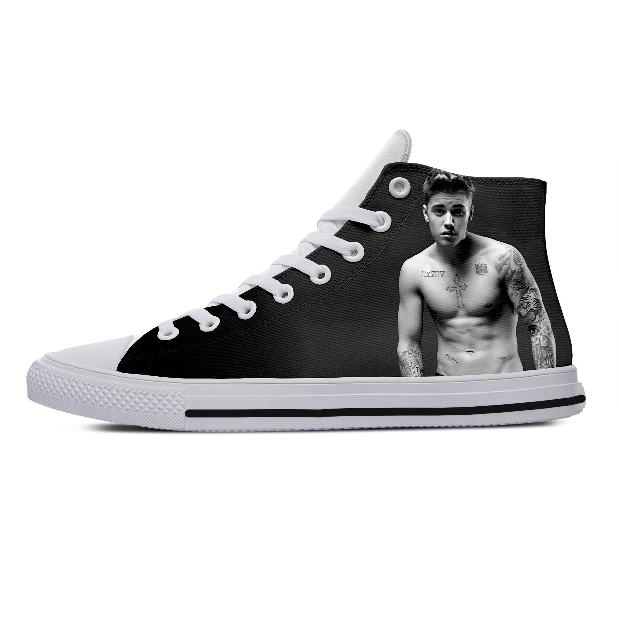 

Hot Summer Fashion Justin Bieber High Sneakers Men Women High Quality Handiness Casual Shoes Breathable High Top Board Shoes