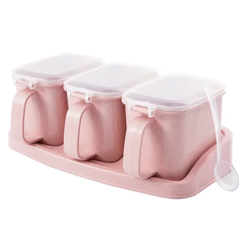 Kitchen Cruet Condiment Bottle Jars Storage Box 5