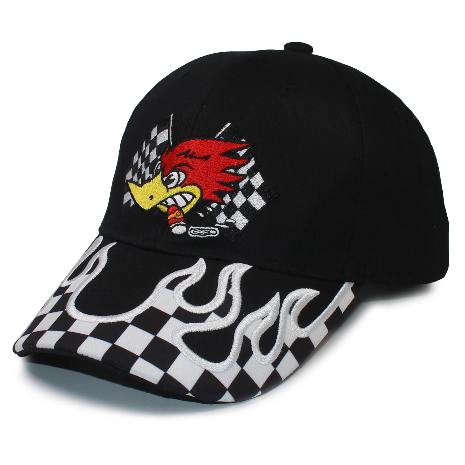 Sports Cap Flame Visor Racing Apparel Baseball Cap Unisex Adjustable Travel Racing Motor Hat Fit Car Accessory