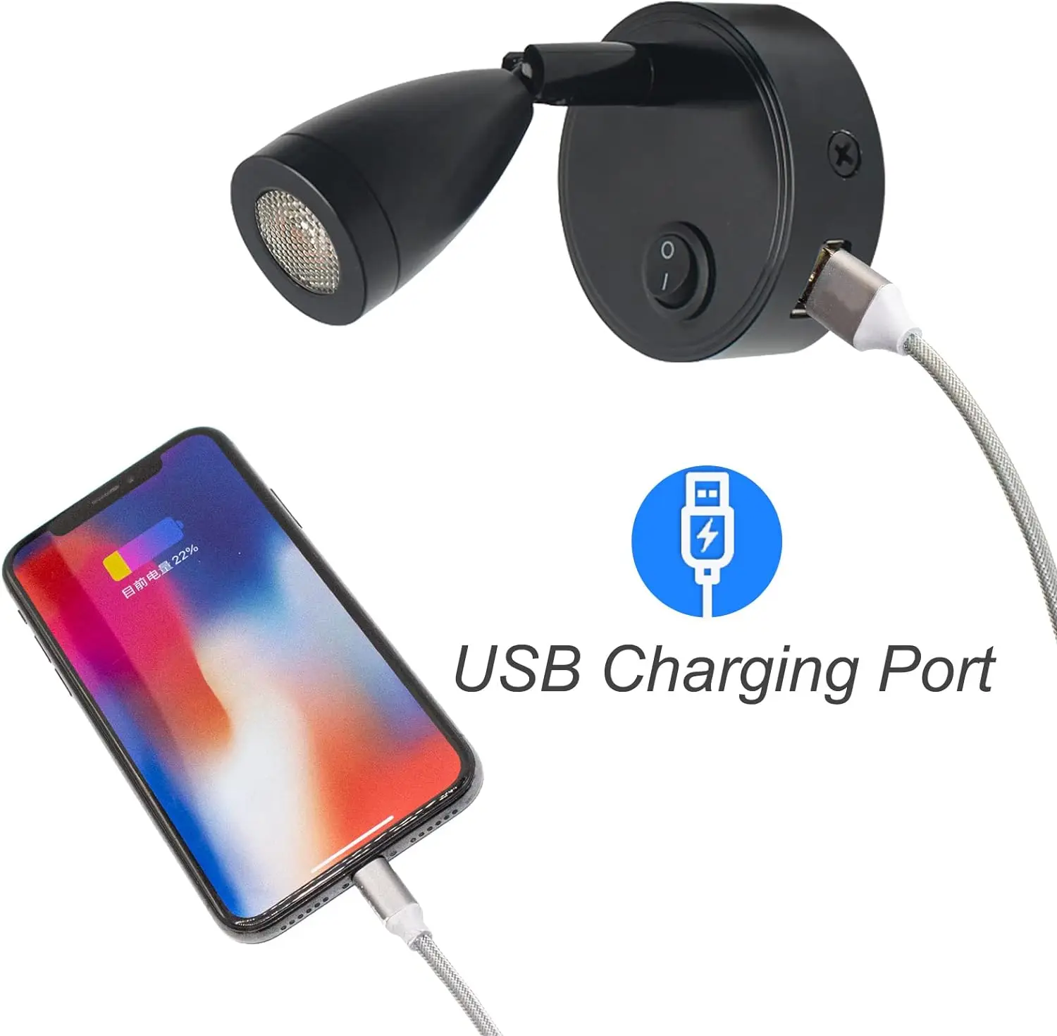 12V 24V 3W LED Trailer Light Switch USB Charging Port Bedside Light Hotel Bedroom RV Camper Car Yacht Boat Lamp led light