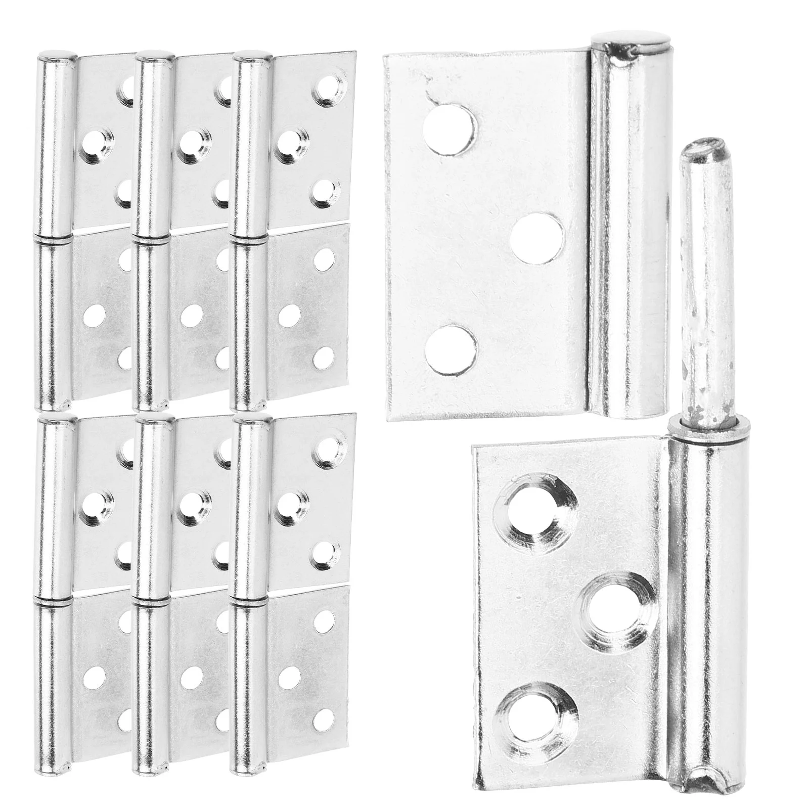 

12 Pcs Stainless Steel Lift Off Hinges Fire-proof Door Weld on Chest Detachable