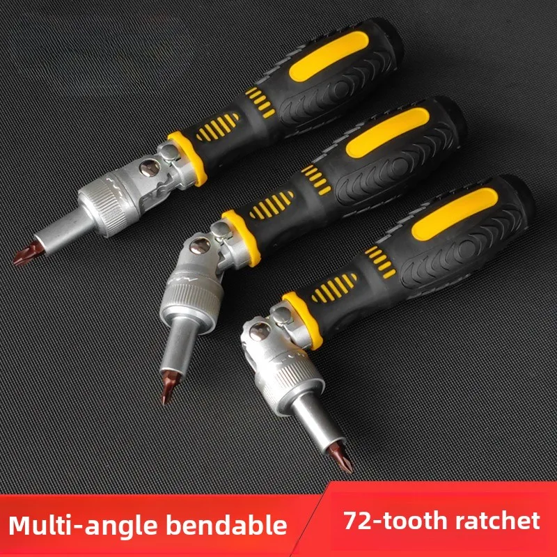 13 Pcs Sets Saving Labor Screwdriver 180 Degree Rotation Magnetic Bit Angle Extension Screw Driver Screw Kit Laptop Repair Tools