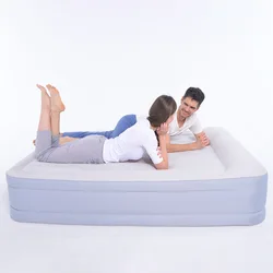 Colchón inflable de doble capa para el hogar, cama de aire con bomba integrada, de PVC