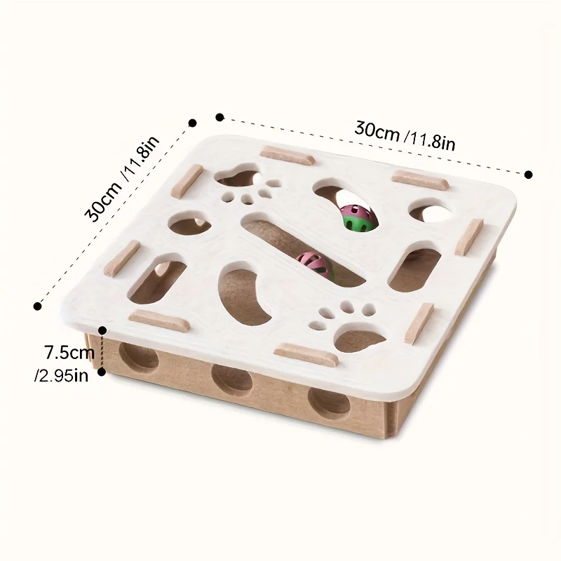 Interactive Cat Toy - Maze Tunnel  Bell for Playtime  Mental Engagement
