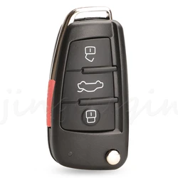 Premium Folding Key Remote Case Shell - 3 Button Design by Jingyuqin for 4 Buttons