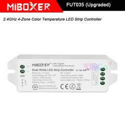 FUT035 (Upgraded) DC12V~24V Double white led lamp tape dimmer Miboxer 2.4GHz 4-Zone Color Temperature LED Strip light Controller