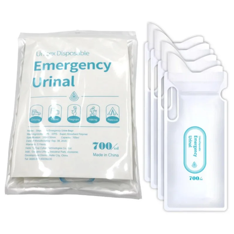 4PC Car emergency urine bag Disposable urine artifact men and women general car toilet Car toilet portable bag