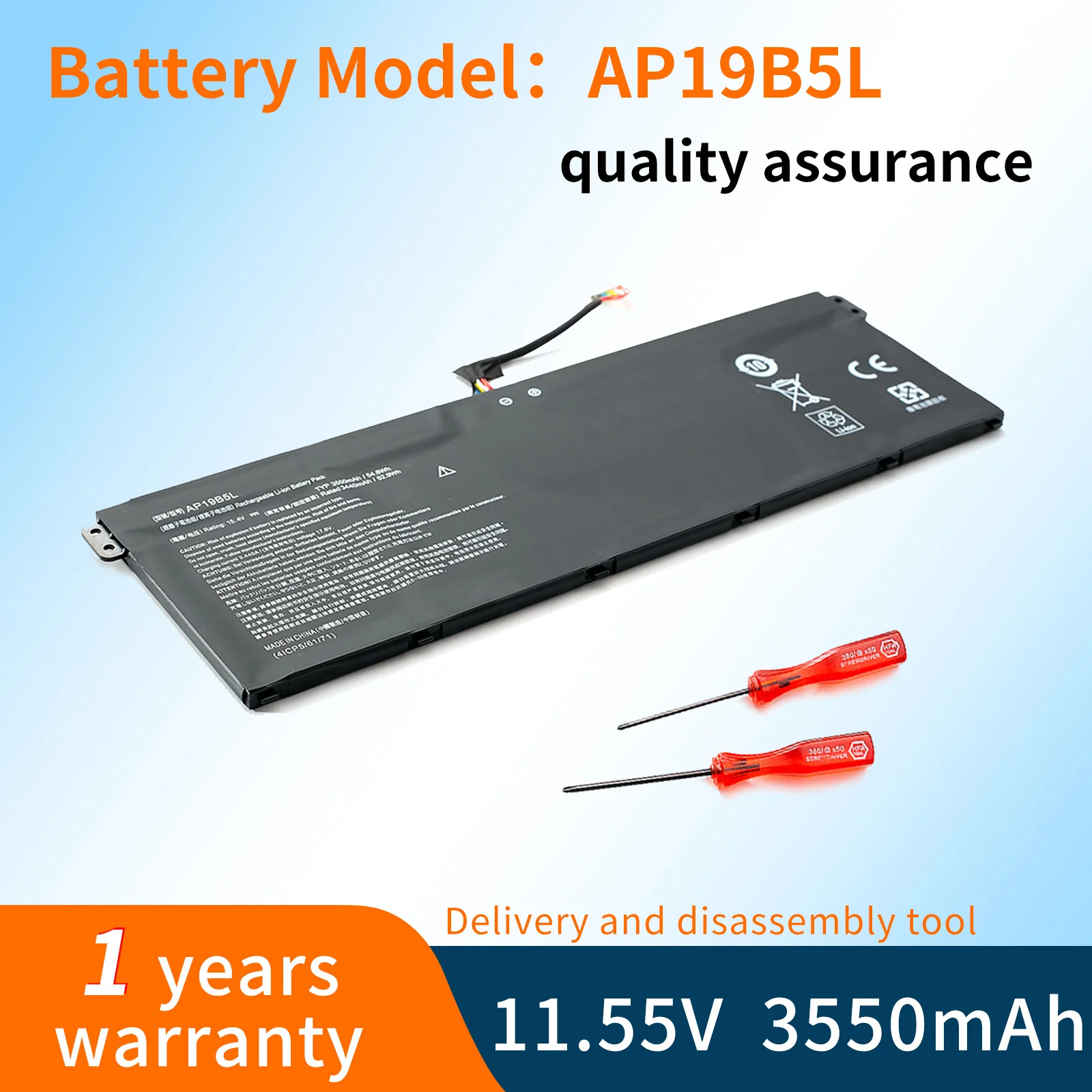 

BVBH AP19B5L For Acer Aspire 5 A514-53 A515-44 7 A715-41G Series KT.00405.010 Laptop Battery