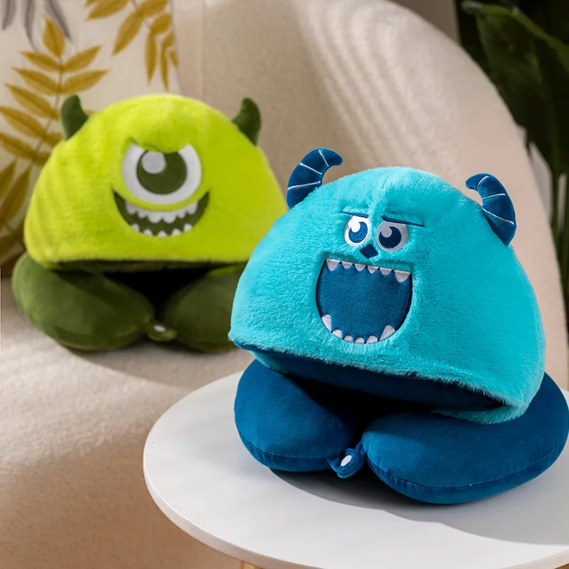 

Подушка с капюшоном и U-образным вырезом Disney Monsters Sullivan, милая подушка для шеи, подушка для сна, Солнцезащитная дорожная U-образная подушка, рождественский подарок для девочки