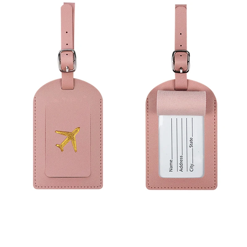 Luggage Tag 1PC PU Leather Luggage Tag Suitcase Identifier