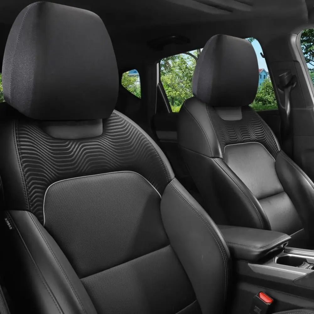 Car Seats Cover Style Black Premium Cloth Headrest Cover for Car Truck SUV Auto Universal Accessories