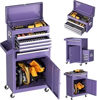 5 Drawer Tool Chest with Wheels, Rolling Tool Chest with Drawers, Tool Storage Organizer Cabinet with Lock&Key for Ga 1