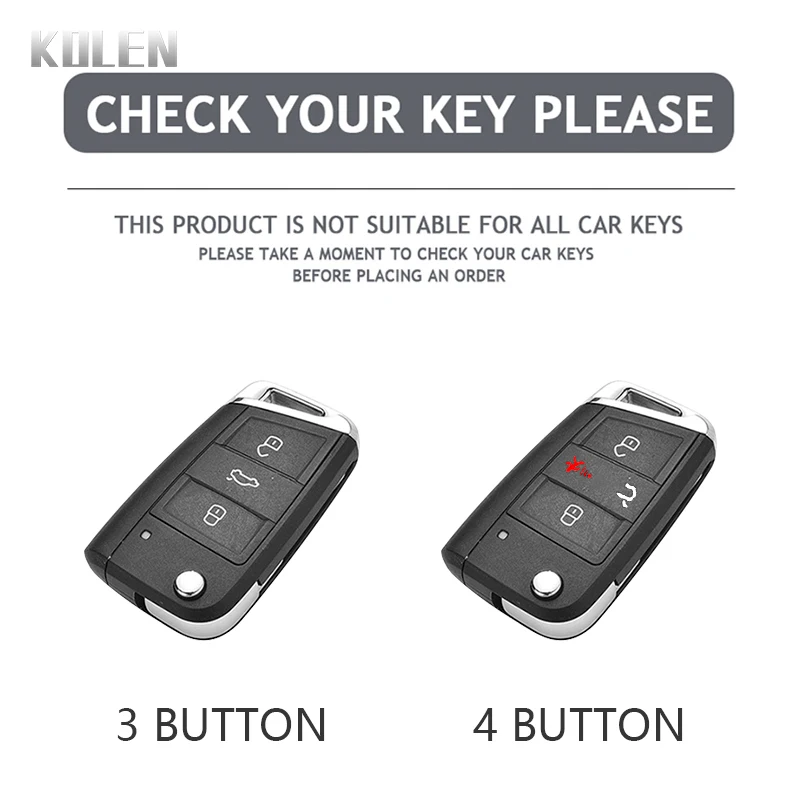 ABS Carbon Fiber Car Key Case Cover