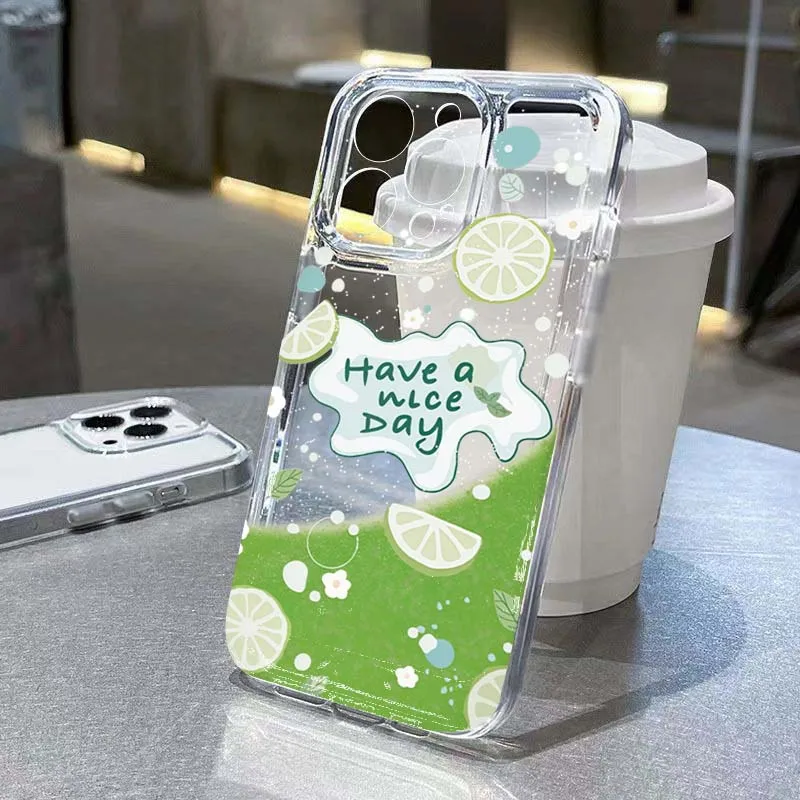Hülle für iPhone 18 17 16 15 14 13 12 11 Pro Max Gelb Zitrone Stoßfeste Klare Weiche Hülle für iPhone 16e XS X XR 7 8 Plus Fundas – Detail 12
