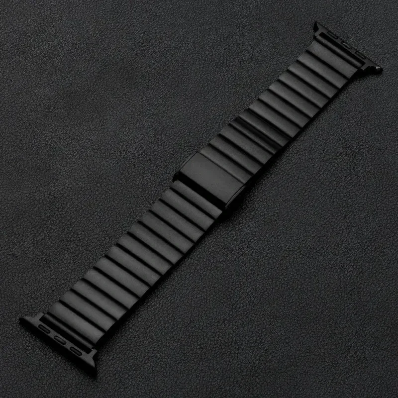 Premium Stainless Steel Watch Band - Elegant Metal Link Bracelet
