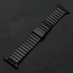 Premium Stainless Steel Watch Band - Elegant Metal Link Bracelet for S10-46 42 44 45 49MM (Black)