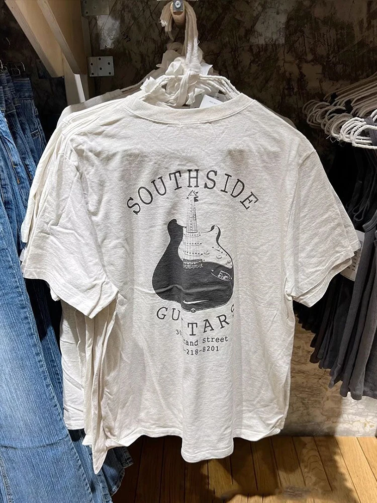 

Футболка женская хлопковая с графическим принтом, свободного покроя, с коротким рукавом