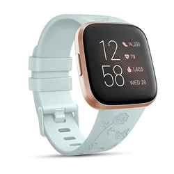 Premium TPU Sport Strap Bracelet for Fitbit Versa - Replacement Wristband (Pale green)