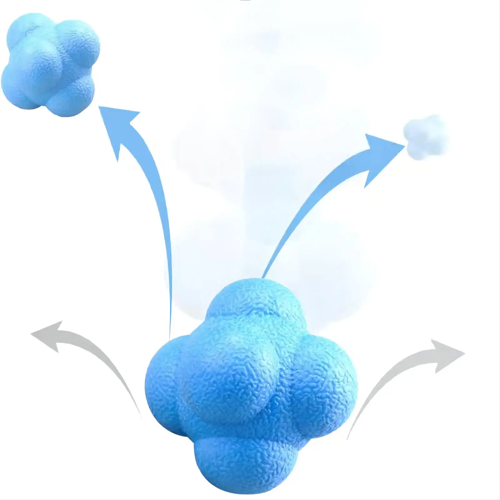 Agility Training Ball Hexagonal Reaction Ball Speed Agility Training Silicone Ball Coordination Reflex Sports Fitness Training for Child Adult