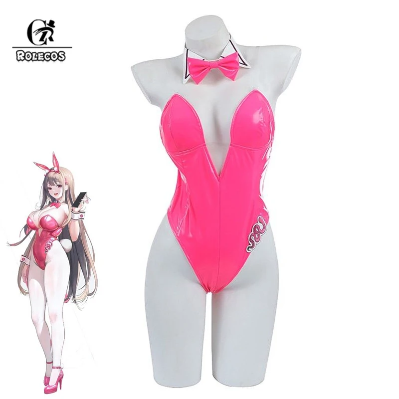

ROLECOS Viper Bunny Girl Cosplay Costume NIKKE Goddess of Victory Viper Women Sexy Bunny Suit Pink Jumpsuits Uniform Outfit