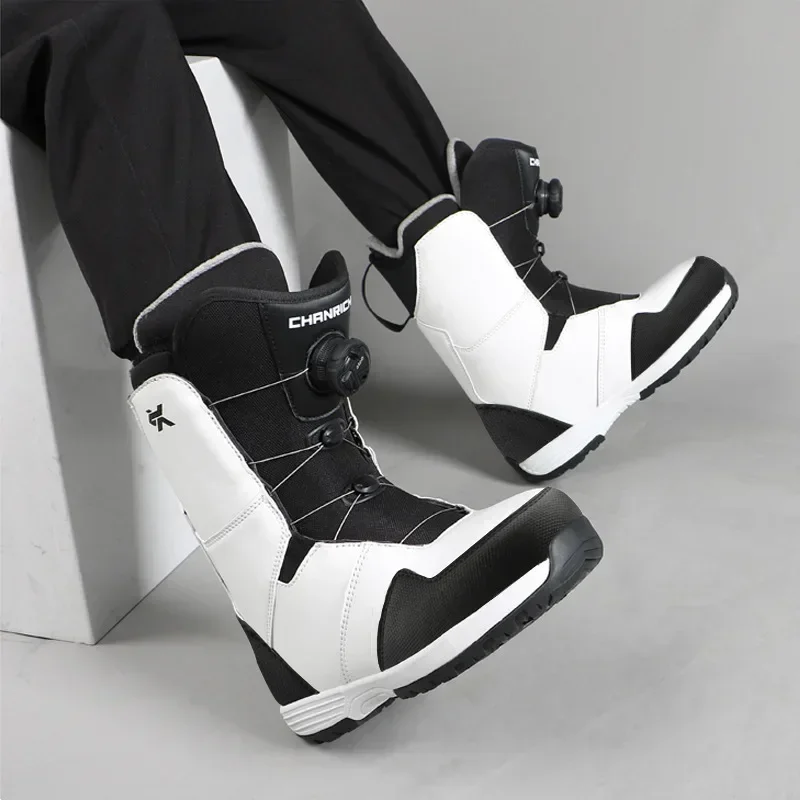 Couple New Snowboard Shoes Women Snow Boots Man Winter Wire Buckle Fast Wear Ski Shoes Ski Equipment Warm Anti Boots