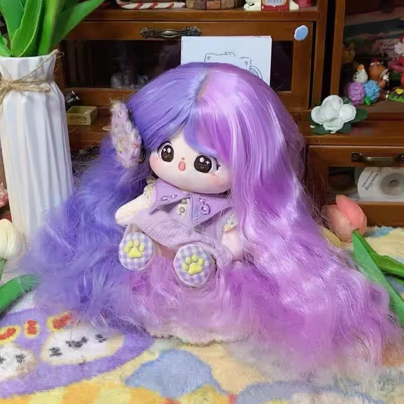 60 cm leaf lorry doll wig night loli fairy clothes ice spirit princess hair set hair long straight curly
