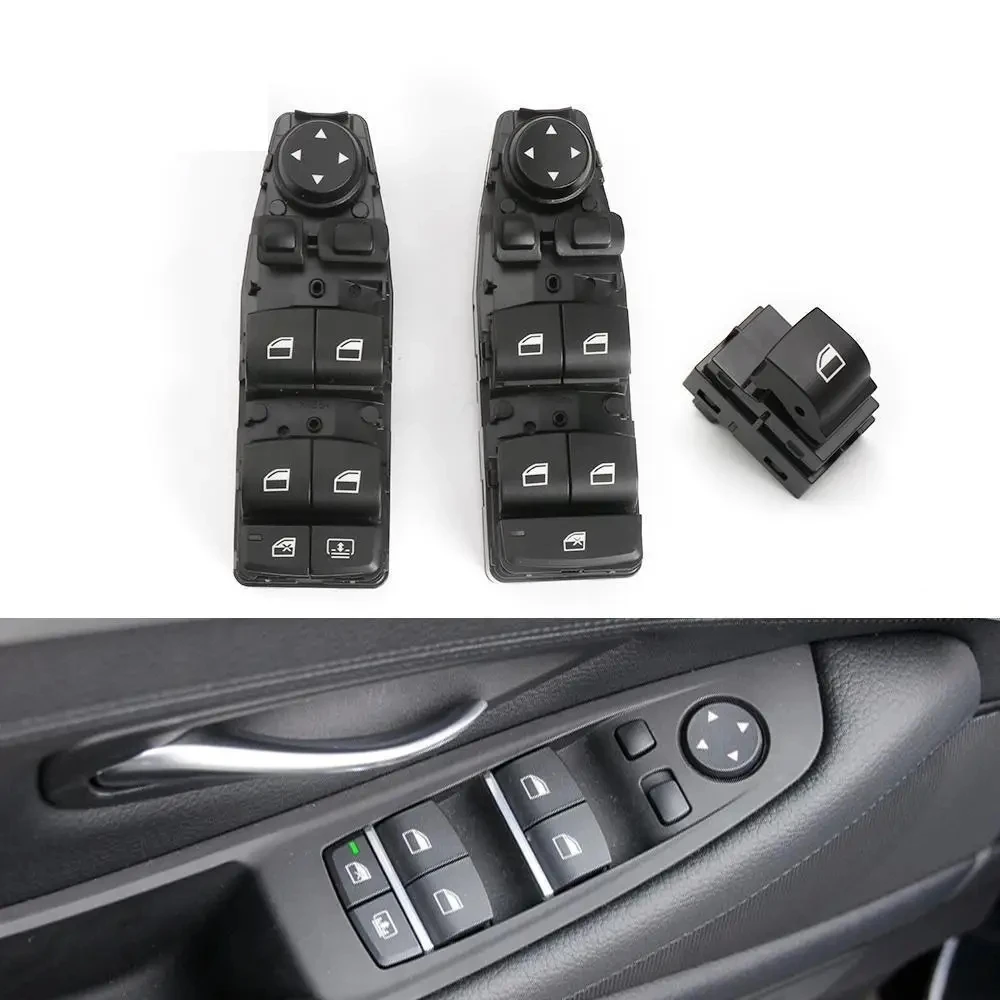 자동차 운전자 사이드 윈도우 리프터 스위치 마스터 컨트롤 단추, BMW 5 6 7 시리즈 F06 F07 F10 F11 X3 F25 용, 61319241955
