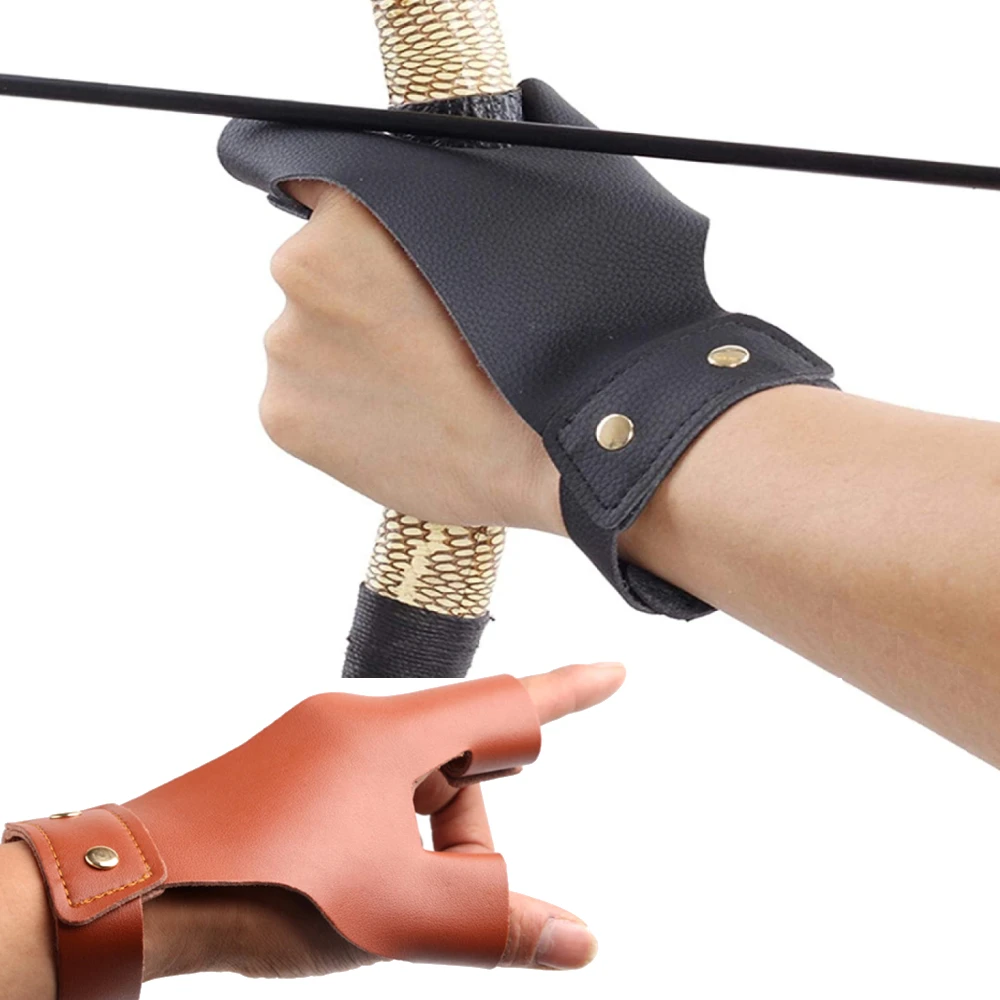 

Archery Protective Glove Left Hand Guard Traditional Bow And Arrow Finger Guards Recurve Bow Outdoor Shooting Hunting Supplies