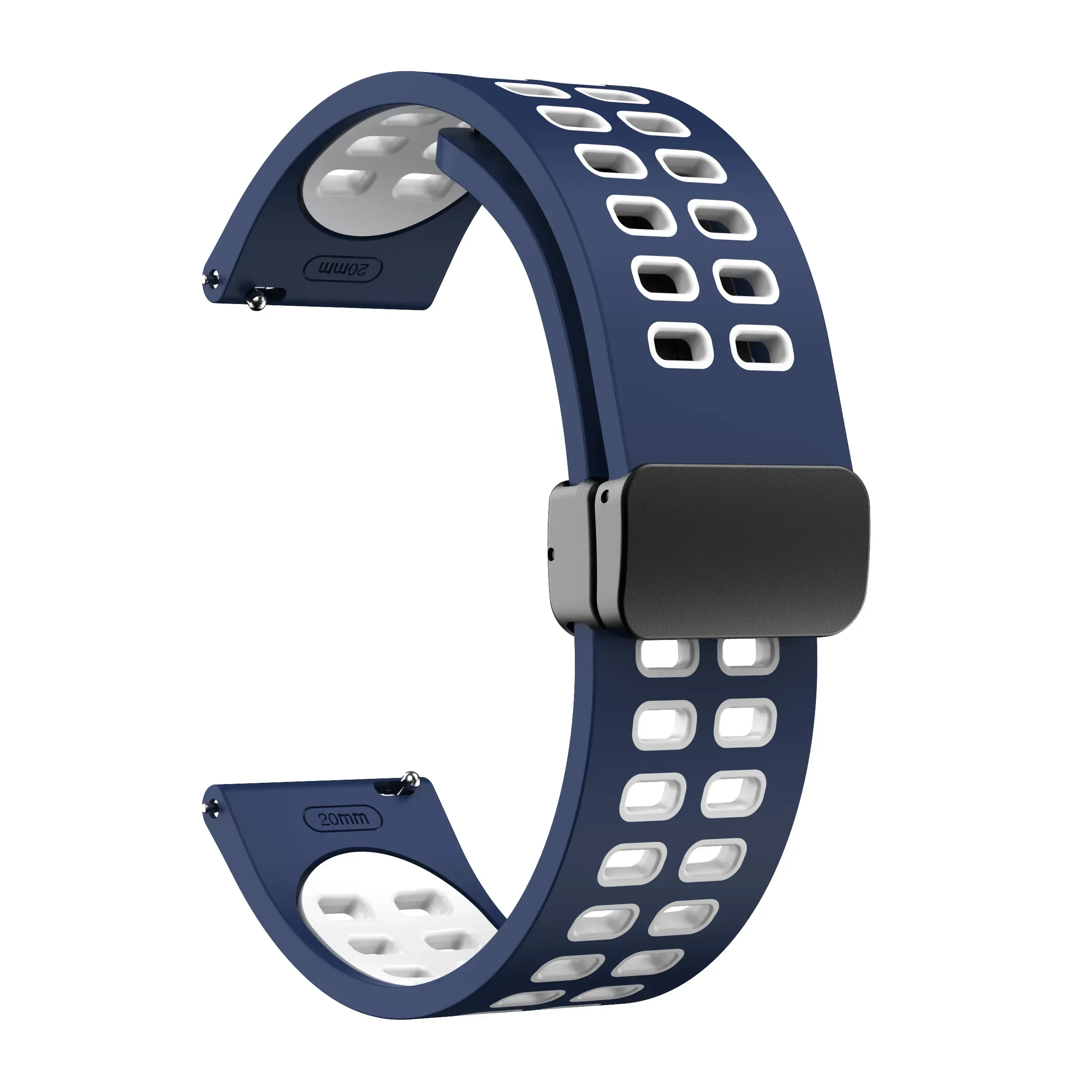 Premium Silicone Magnetic Strap – 20mm/22mm | Universal Fit