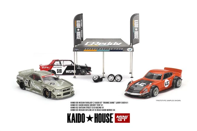 Kaido House x Mini GT Nissan Skyline GT-R (R34) Kaido Works GReddy V1 –  Heavy Metal Diecast