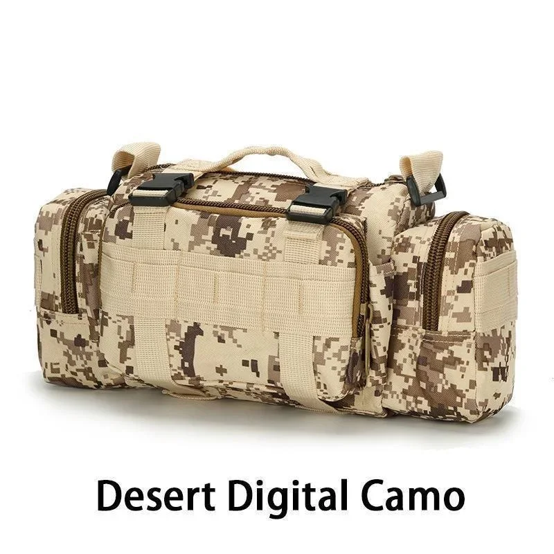 Waterproof Molle Duffel Waist Bag and Camera Utility Pouch with Adjustable Shoulder Strap