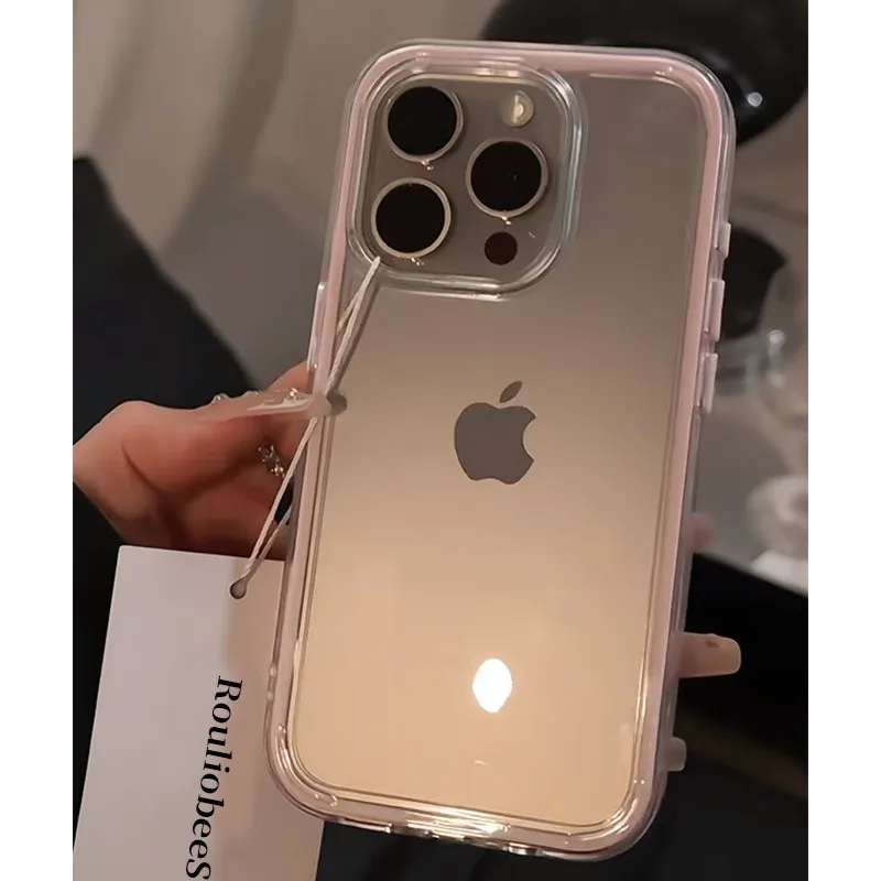 Luxury Clear Frame Phone Case - Shockproof Bumper Protective Soft Back Cover
