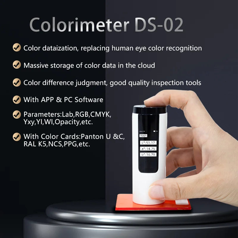 Mobile APP Colorimeter 8mm Caliber Quick Matching Color Code Suitable For Coatings Plastics Textiles portable colorimeter