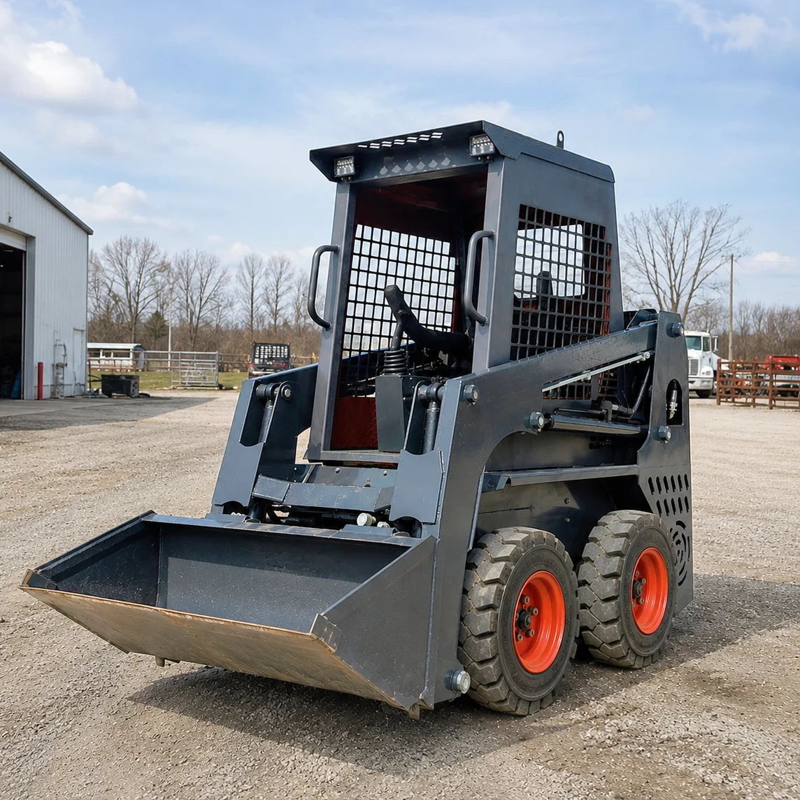 Maßgefertigter Mini-Kompaktlader mit Hydraulik für Landwirtschaft, Gartenbau, Landschaftsbau und Bauarbeiten, Hohe Qualität, CE EPA