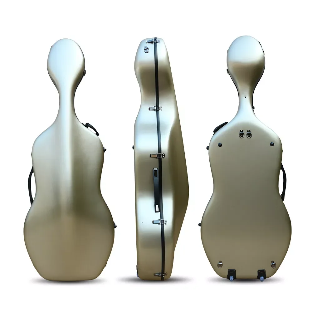 New Cello Case 4/4 Size Carbon Fiber hard shell New Cello box back straps handles Lightweight music bag