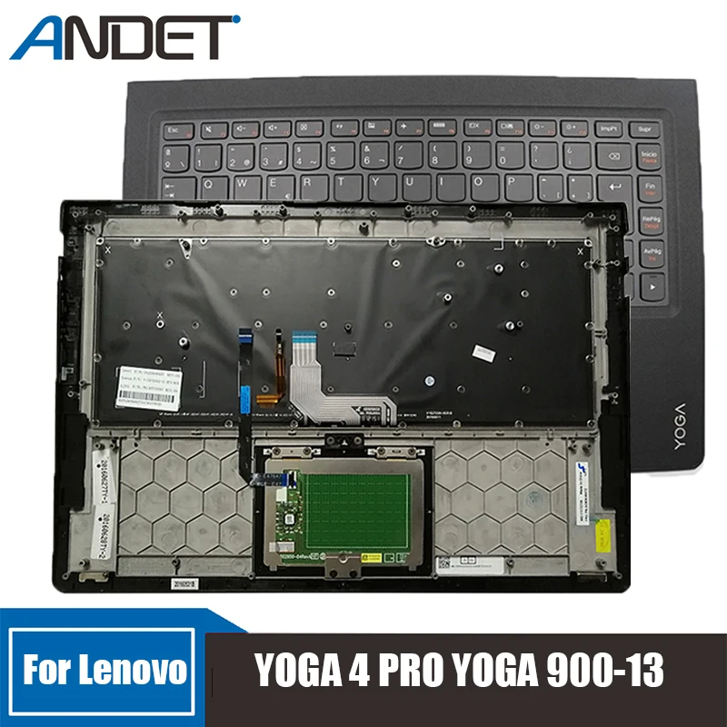 

Новая Оригинальная клавиатура для Lenovo YOGA 4 PRO YOGA 900-13 с подсветкой и сенсорной панелью, верхняя крышка для ноутбука