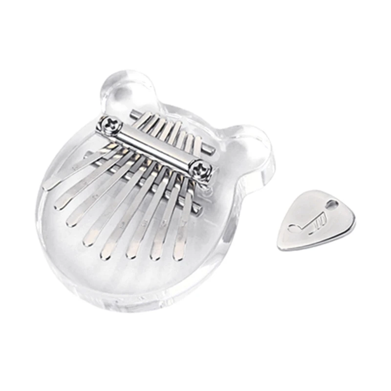 

8 Keys Kalimba Bear Thumb Piano Clear Finger Piano Gift for Beginners TOP quality
