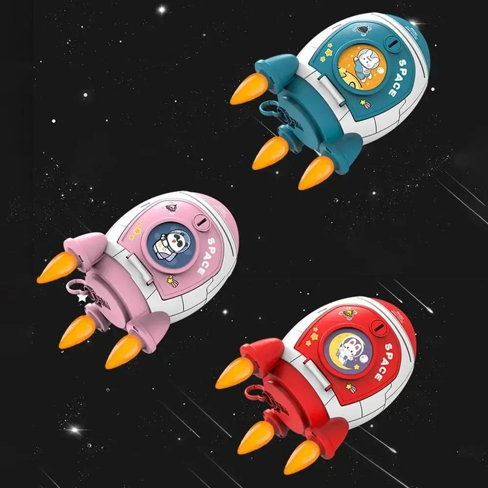 Password Lock Rocket Piggy Bank Fingerprint Money Box Electronic Bank Safe Box Safe Large Capacity Children Money Boxes