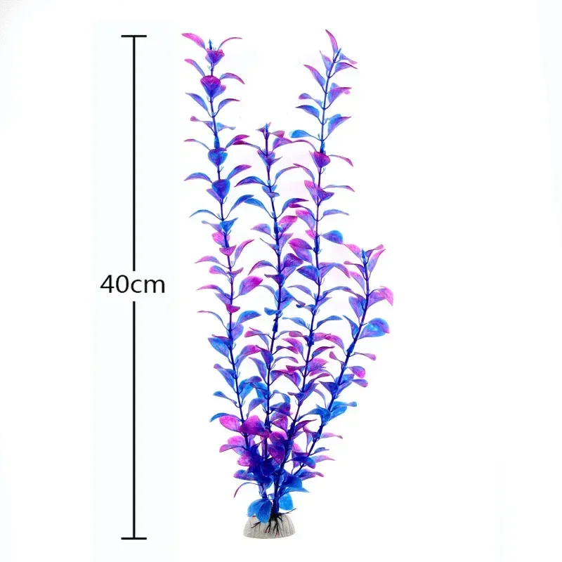 40cm Aquarium Artificial Plastic Plants Decor Aquarium Landscape 1pc Artificial Fish Tank Decorations artificial plants fish tank ornaments fish tank decorations aquarium ornaments artificial aquarium plants mini landscape ornaments